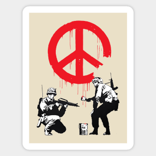 Banksy Soldiers stencil art graffiti Sticker